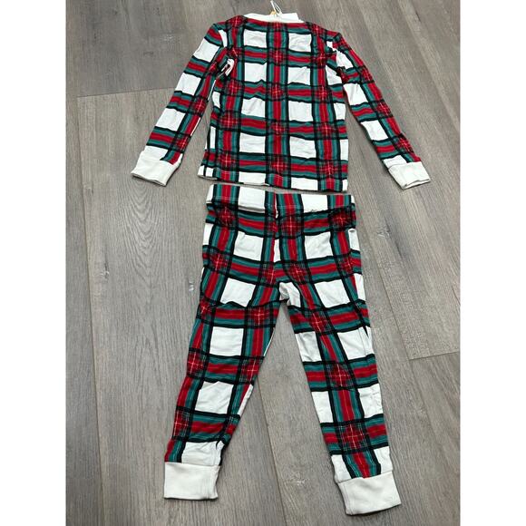 NWT Rachel Parcell Kids Green Red Plaid Long Sleeve Pajama Set Christmas Size 2 - Picture 3 of 8